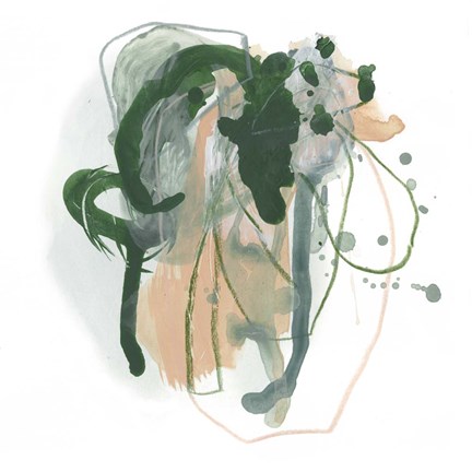 Framed Terracotta Tangle II Print