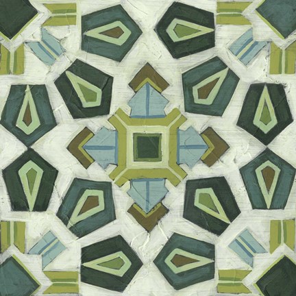 Framed Palm Piazza Tile III Print