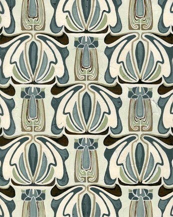 Framed Deco Parlor Pattern I Print