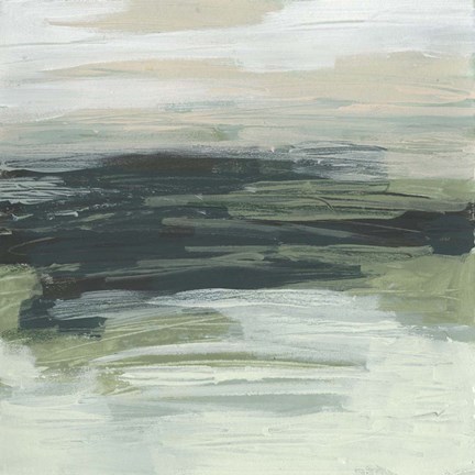 Framed Moss Fields II Print