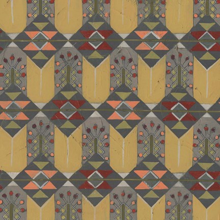 Framed Ochre Tapestry III Print