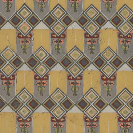 Framed Ochre Tapestry VII Print