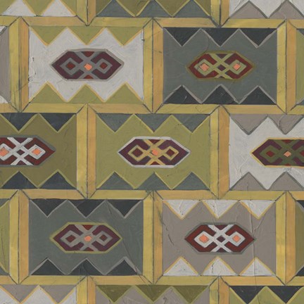 Framed Ochre Tapestry IX Print