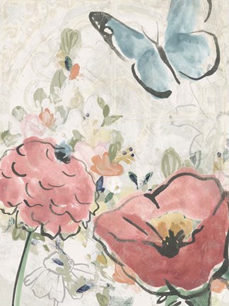 Framed Meadow Spring II Print