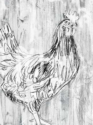 Framed Barnwood Flock I Print