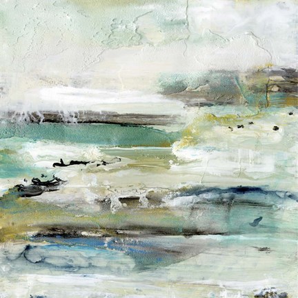 Framed Aqua Coast II Print