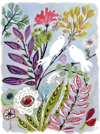 Framed Bird Love II Print