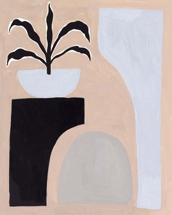 Framed Pale Abstraction I Print