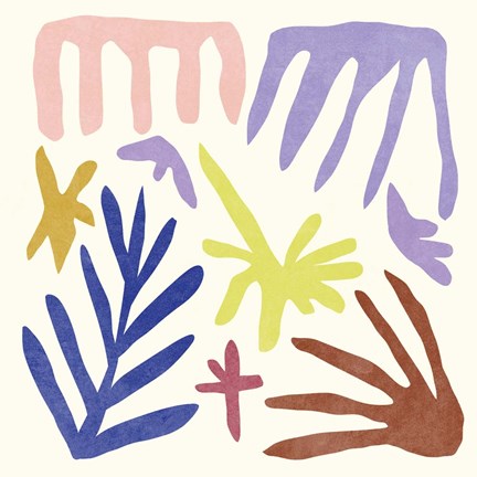 Framed Coral Construction II Print