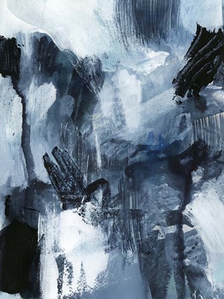 Framed Composition in Blue I Print