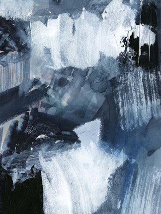 Framed Composition in Blue II Print