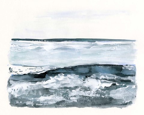 Framed Choppy Surf I Print