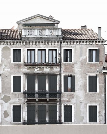 Framed Venetian Facade Photos II Print
