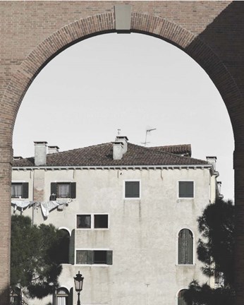 Framed Venetian Facade Photos III Print