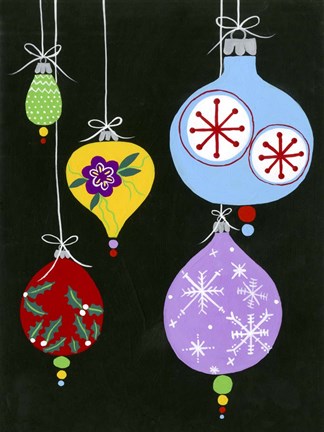 Framed Jazzy Christmas III Print