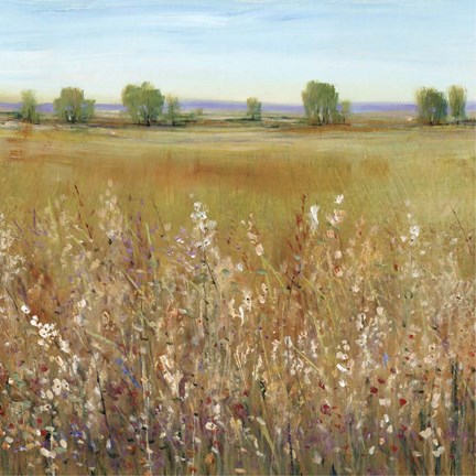 Framed Abundance of Wildflowers I Print