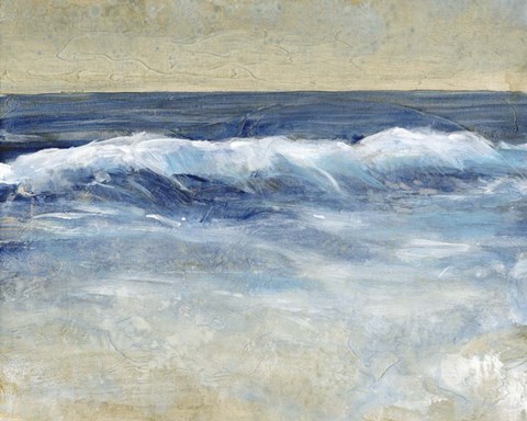 Framed Breaking Shore Waves II Print