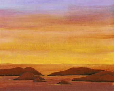 Framed Ocean Glow II Print