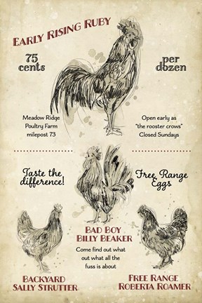 Framed Hen House I Print