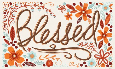 Framed Blessed I Print