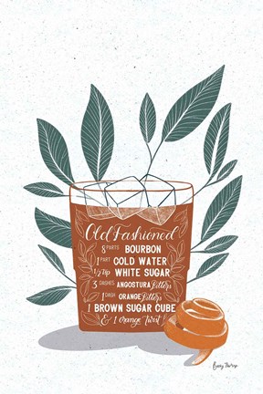 Framed Fruity Cocktails IV Rust Print