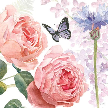 Framed Boho Bouquet II Print