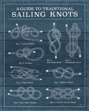 Framed Vintage Sailing Knots XIII Print