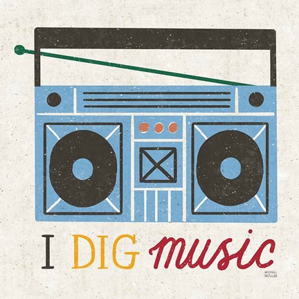 Framed Retro Desktop Boom Box v2 Print