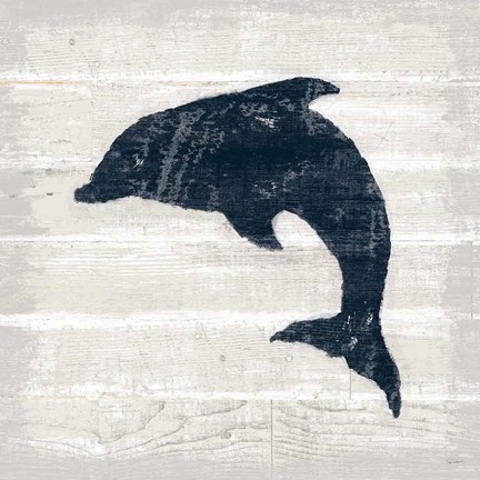 Framed Driftwood Coast VIII Blue Print