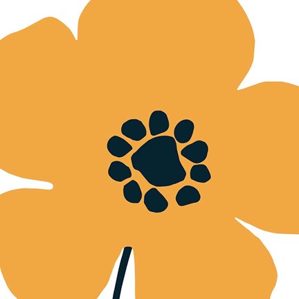 Framed Pop Art Floral I Retro Print