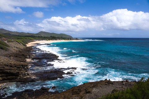 Framed Oahu Rocky Shores II Print