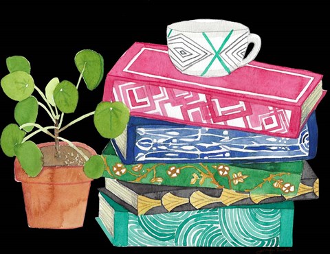 Framed Reading Books Print