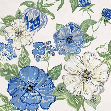 Framed Italian Floral Theme II Print