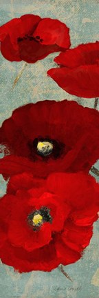 Framed Kindle&#39;s Poppies II Print