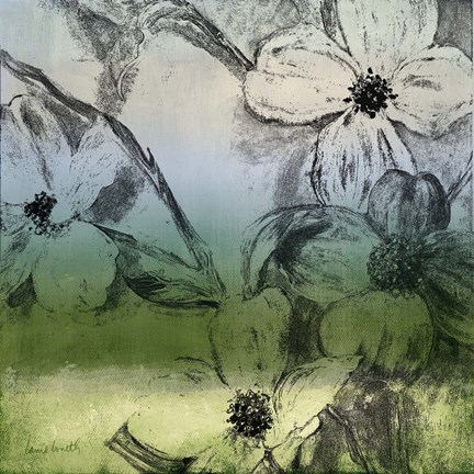 Framed Green Bella Natura I Print