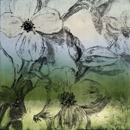 Framed Green Bella Natura II Print