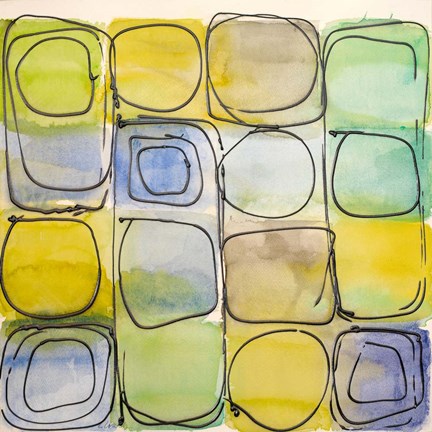 Framed Circular Square I Print