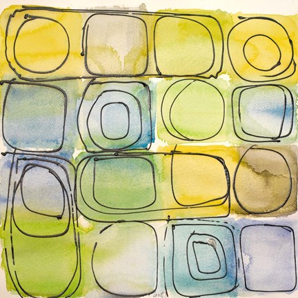 Framed Circular Square II Print