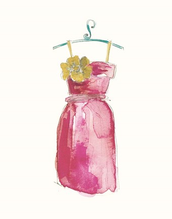 Framed Soft Pink Dress Print