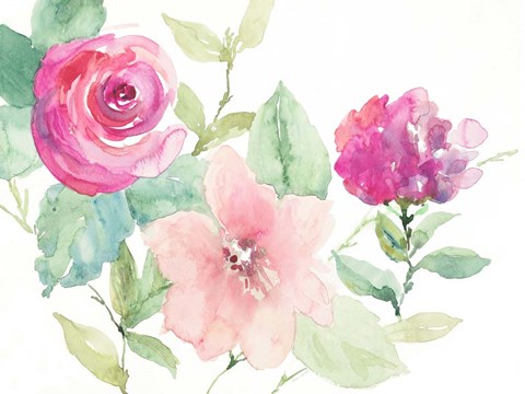 Framed Florals Cheerful Whispers Print