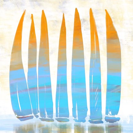 Framed Crowded Harbor Print