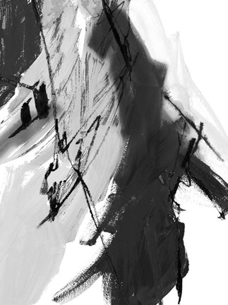 Framed Black and White Abstract II Print
