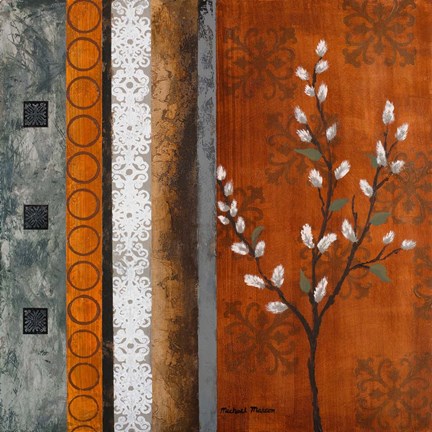 Framed Willow Stems II Print