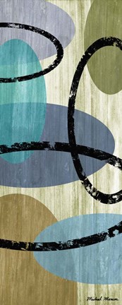 Framed Elastic Blue I Print