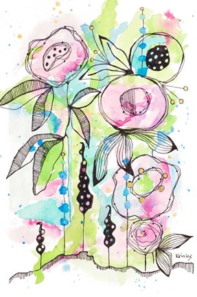 Framed Blooming Summer I Print