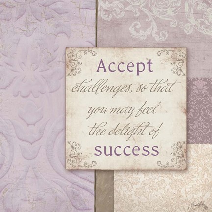 Framed Accept Challenges Print