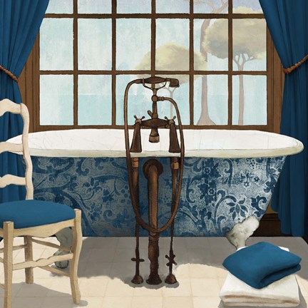 Framed Blue View I Print