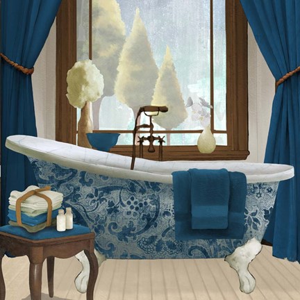 Framed Blue View II Print