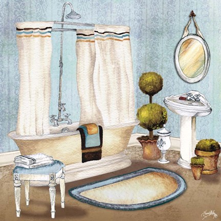 Framed Master Bath II Print