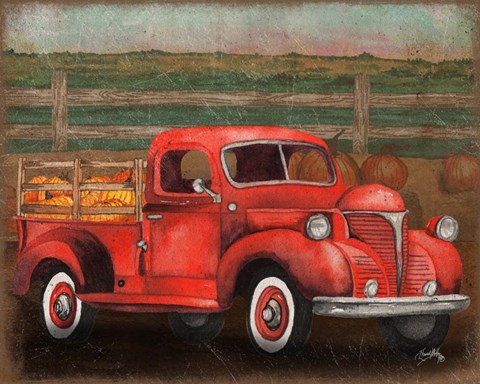 Framed Truck Harvest III Print